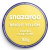 Culori pictură pe față 18ml Classic Colors Snazaroo 222 Bright Yellow pentru școală, desen, pictură, hobby și proiecte creative.