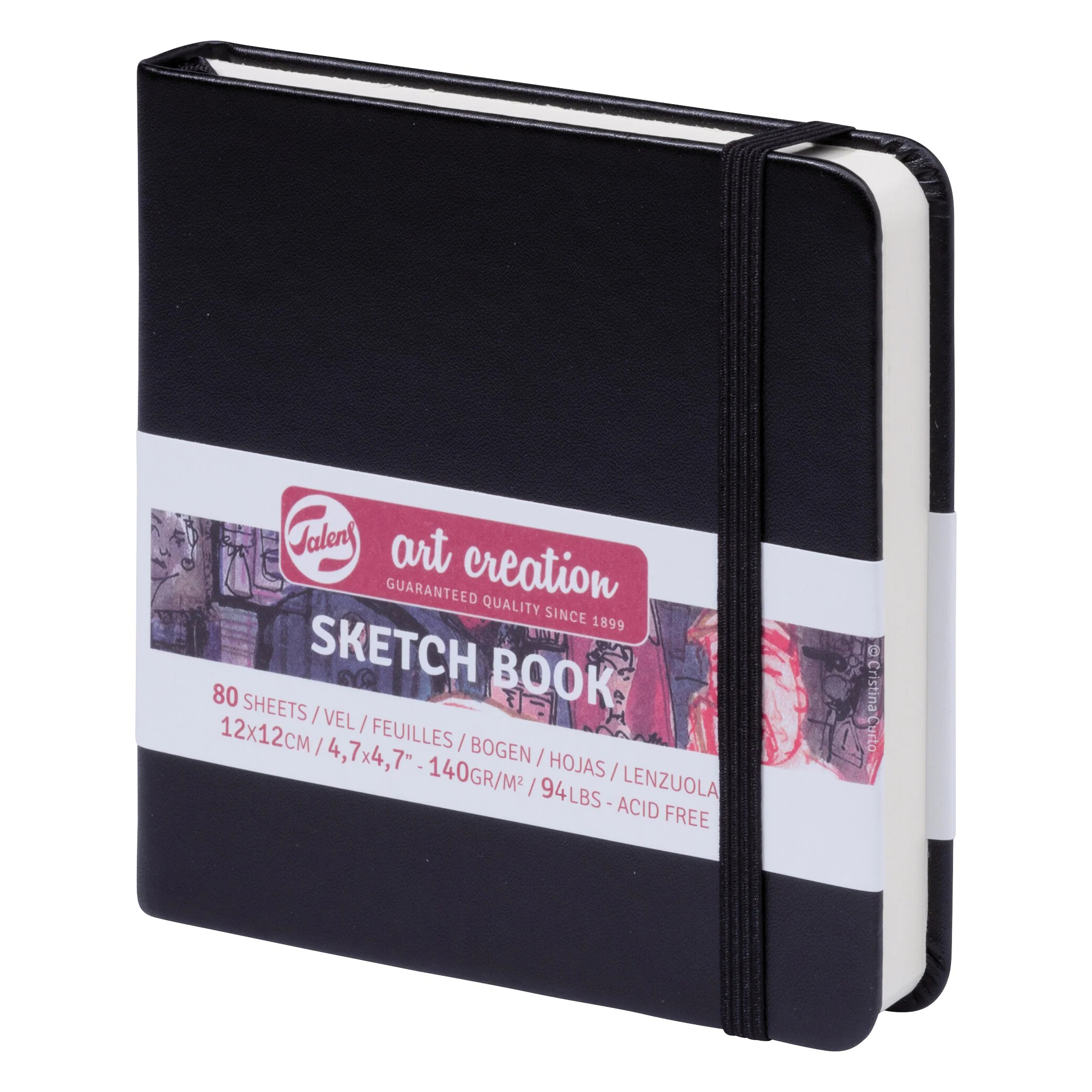 Caiet de Schițe Art Creation Sketchbook Black 12x12cm