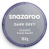 Culori pictură pe față 18ml Classic Colors Snazaroo 133 Dark Grey pentru școală, desen, pictură, hobby și proiecte creative.