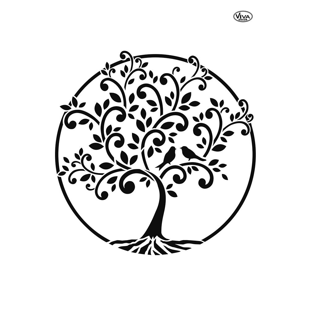 Sablon Universal A4 „TREE OF LIFE” Viva Decor pentru școală, desen, pictură, hobby și proiecte creative.