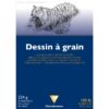 Bloc desen 224g 20 foi Dessin a grain Clairefontaine pentru școală, desen, pictură, hobby și proiecte creative.