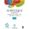Bloc desen pentru acrilice 360g 10 foi Clairefontaine pentru școală, desen, pictură, hobby și proiecte creative.