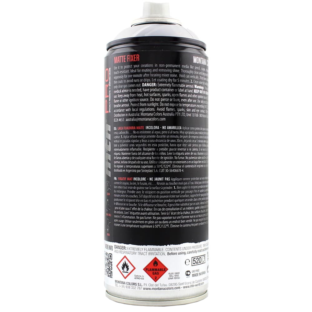 Fixativ Spray Mat pentru Pastel și Cărbune MTN pentru școală, desen, pictură, hobby și proiecte creative.