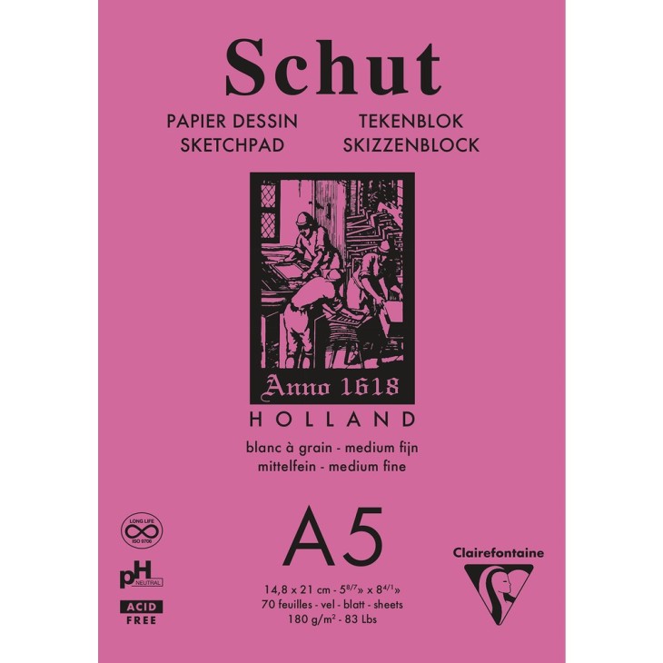 Bloc desen Sketchpad 180g/m Schut Clairefontaine - imagine 3