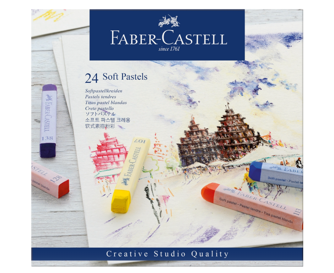 Caixa de Giz Pastel Seco Faber Castell Creative 72 Cores Ref: 128272