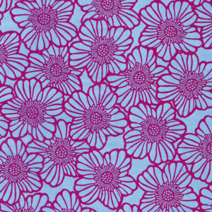 Hartie Violet flower contour blue background Decopatch 30X40cm