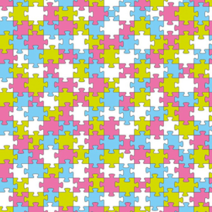 Hartie Coloured puzzle pieces Decopatch 30X40cm