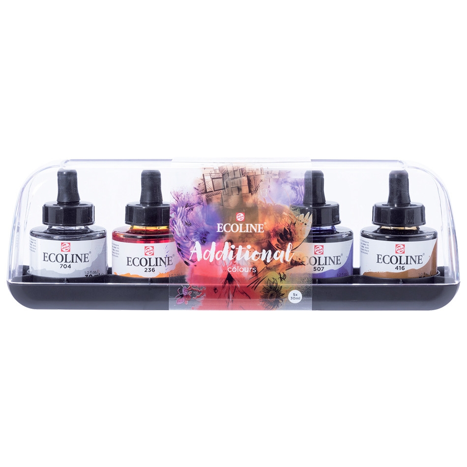 Set acuarele lichide Talens Ecoline Additional 5 x 30ml.