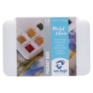 Set acuarele Van Gogh Pocket Box Muted Colours pentru pictură în acuarelă, ilustrații și proiecte artistice.