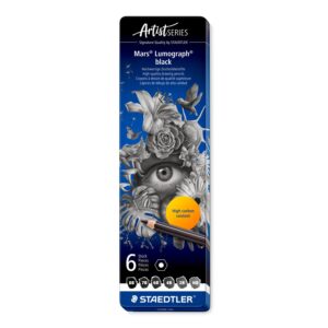 Set 6 creioane Lumograph Black Artist 100B Staedtler
