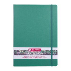 Caiet de Schițe Art Creation Sketchbook Forest Green 21×29.7cm pentru școală, desen, pictură, hobby și proiecte creative.