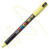 Marker cu vopsea acrilica – varf fin metalic 0.7mm PC 1MR Uni Posca Sunshine Yellow pentru desen, scriere, colorare și proiecte creative.