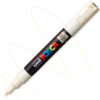 Marker cu vopsea acrilica – varf fin rotund 0.7mm PC 1M Uni Posca Ivory pentru desen, scriere, colorare și proiecte creative.