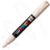 Marker cu vopsea acrilica – varf fin rotund 0.7mm PC 1M Uni Posca Beige pentru desen, scriere, colorare și proiecte creative.
