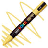 Marker cu vopsea acrilica – varf rotund 1.8 2.5mm PC 5M Uni Posca Straw Yellow pentru desen, scriere, colorare și proiecte creative.