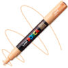 Marker cu vopsea acrilica – varf fin rotund 0.7mm PC 1M Uni Posca Light Orange pentru desen, scriere, colorare și proiecte creative.