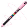 Marker cu vopsea acrilica – varf fin metalic 0.7mm PC 1MR Uni Posca Light Pink pentru desen, scriere, colorare și proiecte creative.