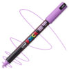 Marker cu vopsea acrilica – varf fin metalic 0.7mm PC 1MR Uni Posca Lavender pentru desen, scriere, colorare și proiecte creative.