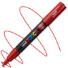 Marker cu vopsea acrilica – varf fin rotund 0.7mm PC 1M Uni Posca Red pentru desen, scriere, colorare și proiecte creative.