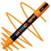 Marker cu vopsea acrilica – varf rotund 1.8 2.5mm PC 5M Uni Posca Bright Yellow pentru desen, scriere, colorare și proiecte creative.