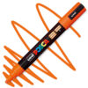 Marker cu vopsea acrilica – varf rotund 1.8 2.5mm PC 5M Uni Posca Orange pentru desen, scriere, colorare și proiecte creative.
