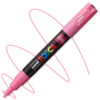 Marker cu vopsea acrilica – varf fin rotund 0.7mm PC 1M Uni Posca Pink pentru desen, scriere, colorare și proiecte creative.