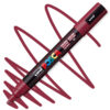 Marker cu vopsea acrilica – varf rotund 1.8 2.5mm PC 5M Uni Posca Red Wine pentru desen, scriere, colorare și proiecte creative.