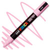 Marker cu vopsea acrilica – varf rotund 1.8 2.5mm PC 5M Uni Posca Light Pink pentru desen, scriere, colorare și proiecte creative.