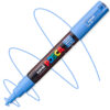 Marker cu vopsea acrilica – varf fin rotund 0.7mm PC 1M Uni Posca Sky Blue pentru desen, scriere, colorare și proiecte creative.