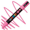 Marker cu vopsea acrilica – varf rotund 1.8 2.5mm PC 5M Uni Posca Pink pentru desen, scriere, colorare și proiecte creative.