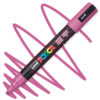 Marker cu vopsea acrilica – varf rotund 1.8 2.5mm PC 5M Uni Posca Raspberry pentru desen, scriere, colorare și proiecte creative.