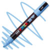 Marker cu vopsea acrilica – varf rotund 1.8 2.5mm PC 5M Uni Posca Sky Blue pentru desen, scriere, colorare și proiecte creative.