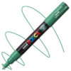Marker cu vopsea acrilica – varf fin rotund 0.7mm PC 1M Uni Posca Green pentru desen, scriere, colorare și proiecte creative.