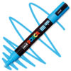 Marker cu vopsea acrilica – varf rotund 1.8 2.5mm PC 5M Uni Posca Light Blue pentru desen, scriere, colorare și proiecte creative.