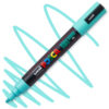 Marker cu vopsea acrilica – varf rotund 1.8 2.5mm PC 5M Uni Posca Aqua Green pentru desen, scriere, colorare și proiecte creative.