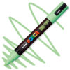 Marker cu vopsea acrilica – varf rotund 1.8 2.5mm PC 5M Uni Posca Light Green pentru desen, scriere, colorare și proiecte creative.