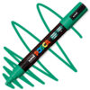Marker cu vopsea acrilica – varf rotund 1.8 2.5mm PC 5M Uni Posca Green pentru desen, scriere, colorare și proiecte creative.