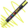 Marker cu vopsea acrilica – varf rotund 1.8 2.5mm PC 5M Uni Posca Fluorescent Yellow pentru desen, scriere, colorare și proiecte creative.