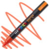 Marker cu vopsea acrilica – varf rotund 1.8 2.5mm PC 5M Uni Posca Fluorescent Orange pentru desen, scriere, colorare și proiecte creative.