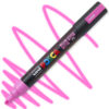 Marker cu vopsea acrilica – varf rotund 1.8 2.5mm PC 5M Uni Posca Fluorescent Pink pentru desen, scriere, colorare și proiecte creative.