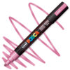Marker cu vopsea acrilica – varf rotund 1.8 2.5mm PC 5M Uni Posca Metallic Pink pentru desen, scriere, colorare și proiecte creative.