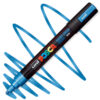 Marker cu vopsea acrilica – varf rotund 1.8 2.5mm PC 5M Uni Posca Metallic Blue pentru desen, scriere, colorare și proiecte creative.