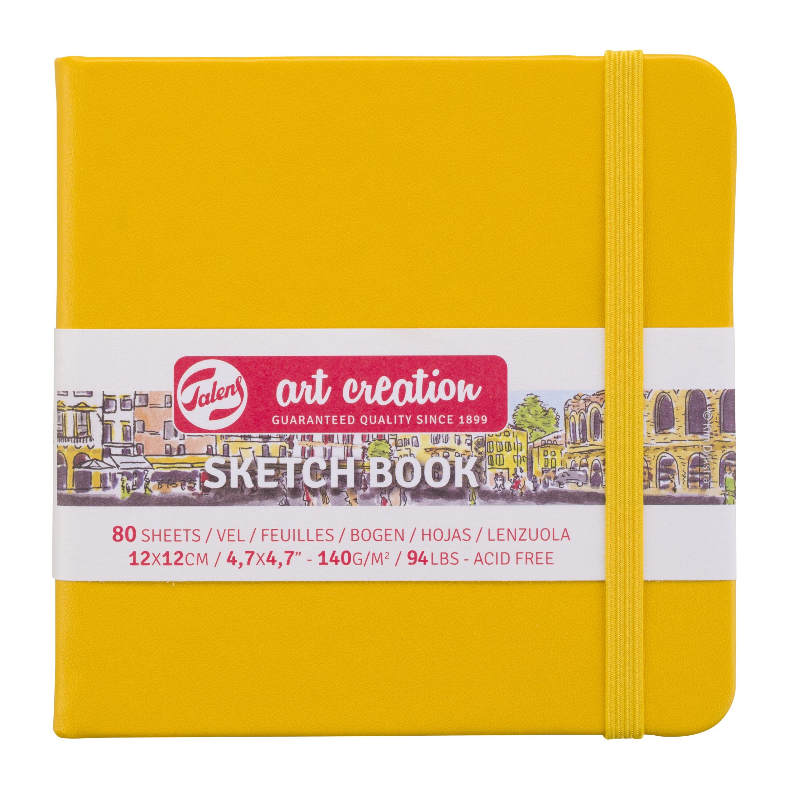 Caiet de Schițe Art Creation Sketchbook Golden Yellow 12x12cm