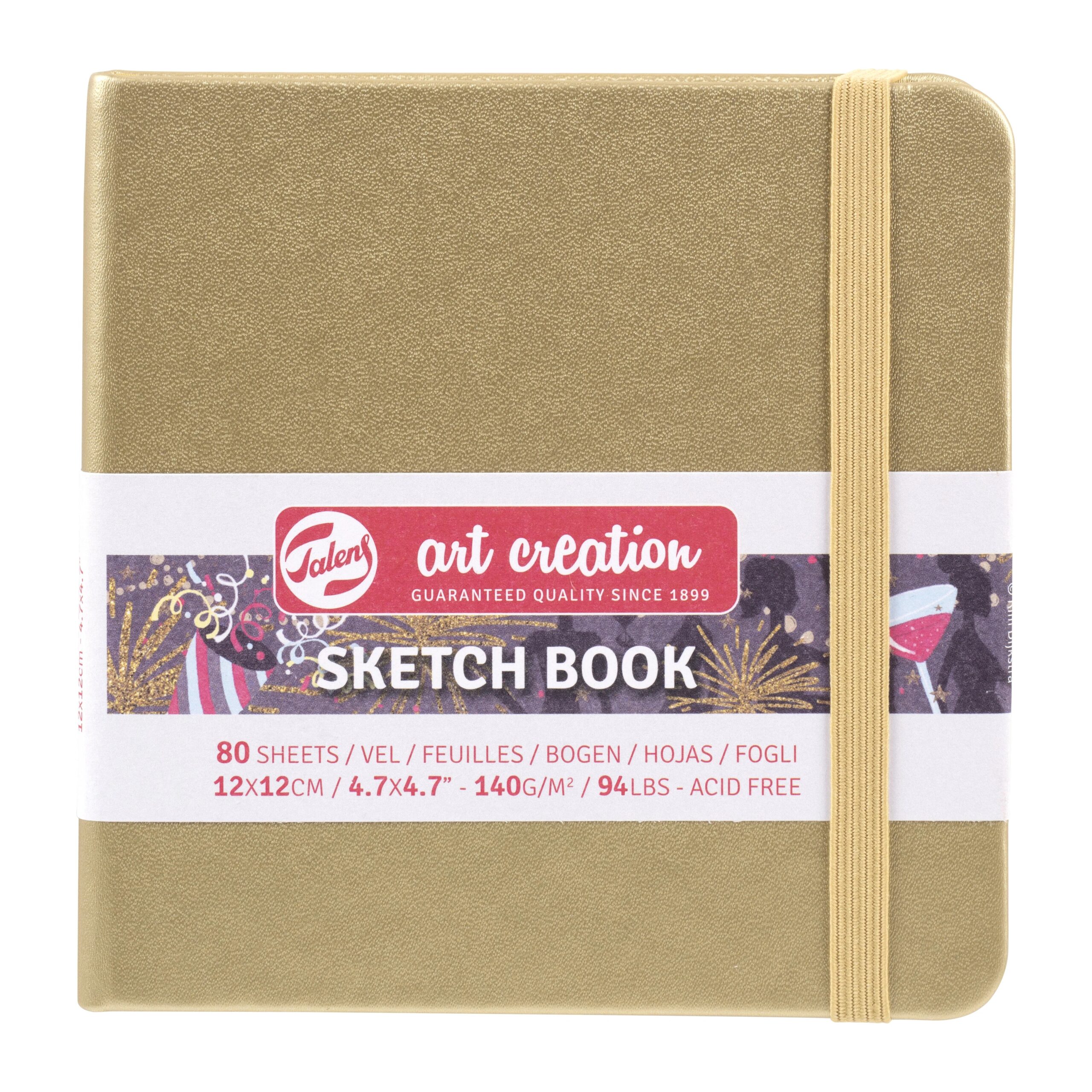 Caiet de Schițe Art Creation Sketchbook White Gold 12x12cm