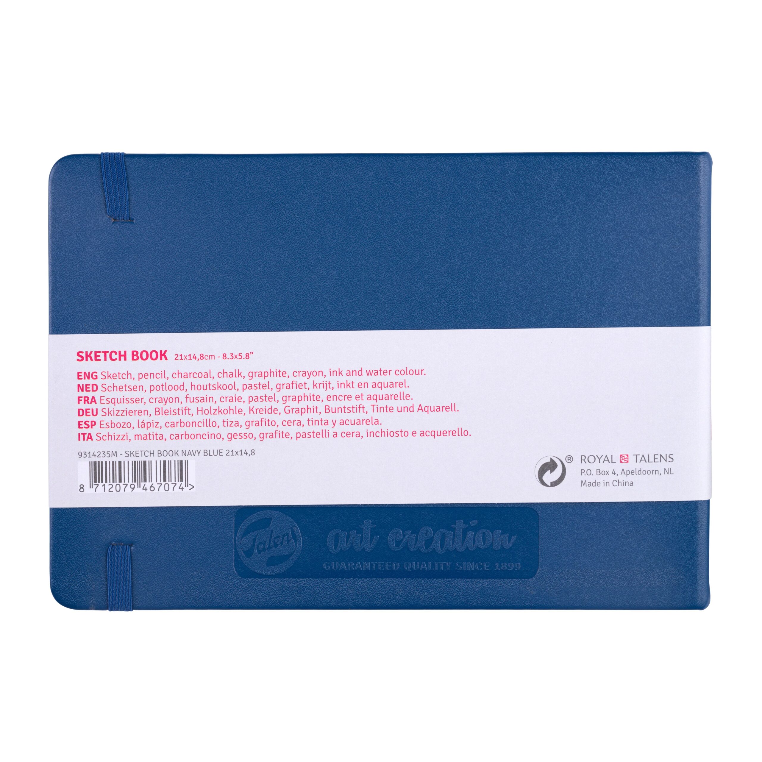Spatele Caietului de Schițe Art Creation Sketchbook Navy Blue 21x14.8cm