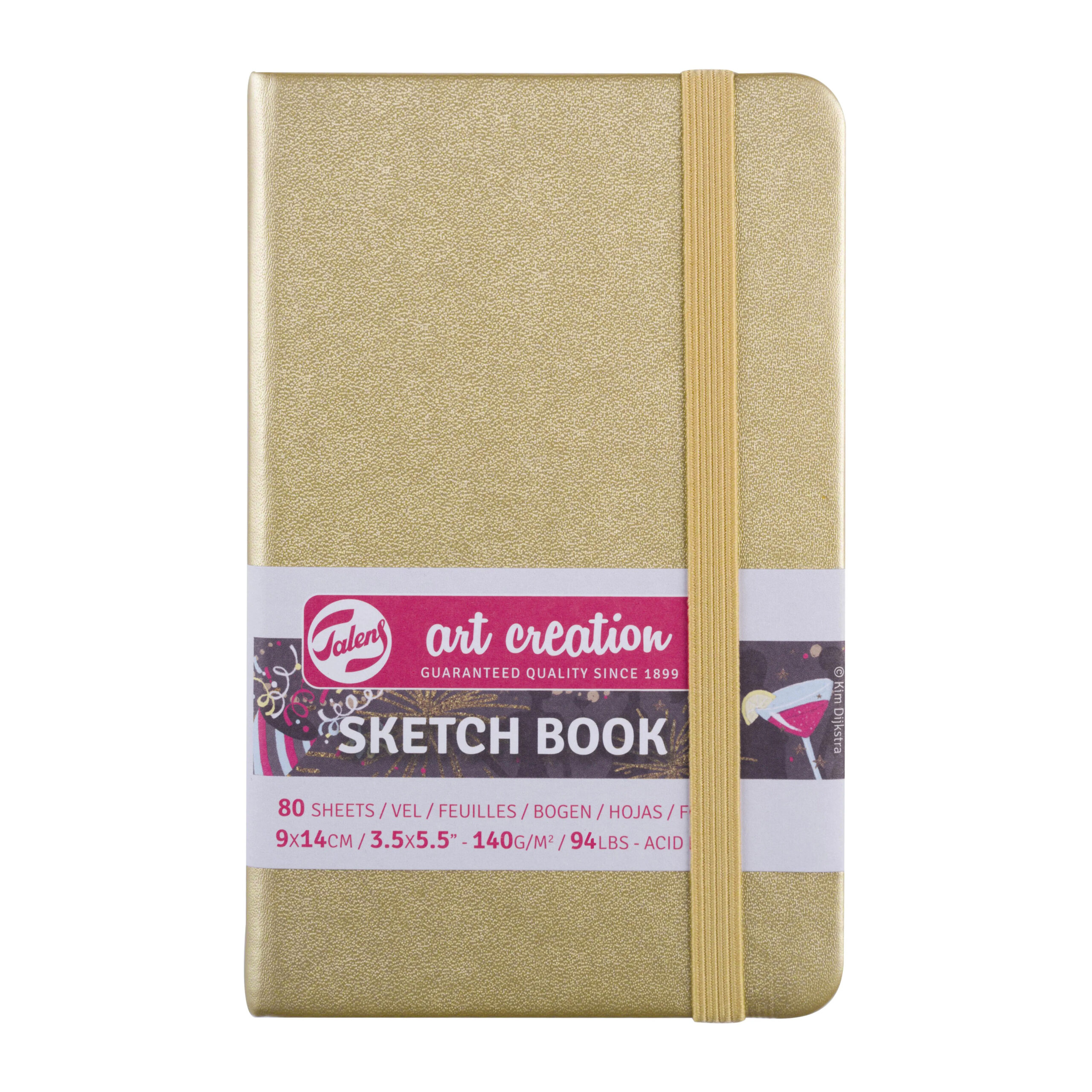 Caiet de Schițe Art Creation Sketchbook White Gold 9x14cm
