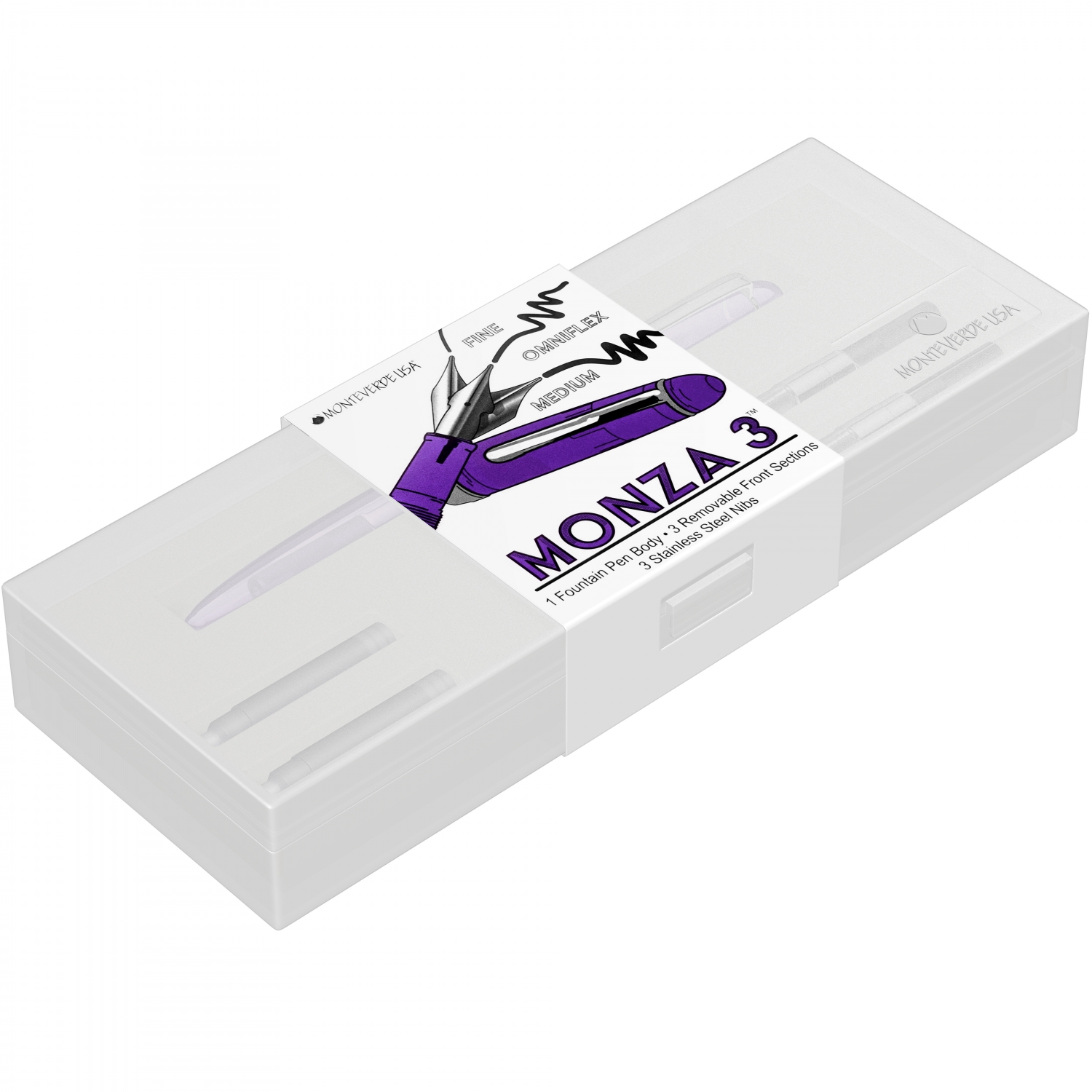 Set stilou si capete de schimb Monza Purple