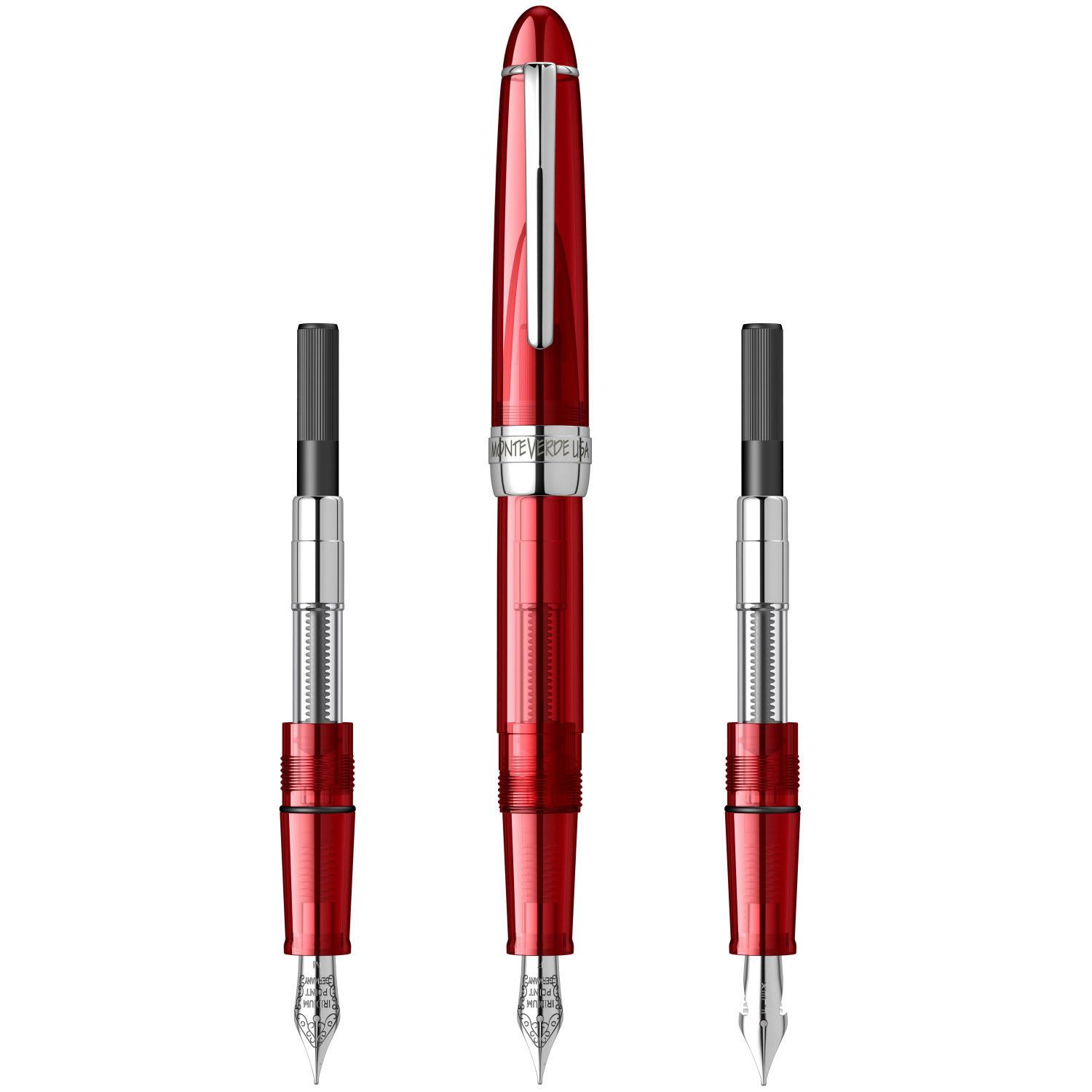 Set stilou si capete de schimb Monza Red - imagine 2