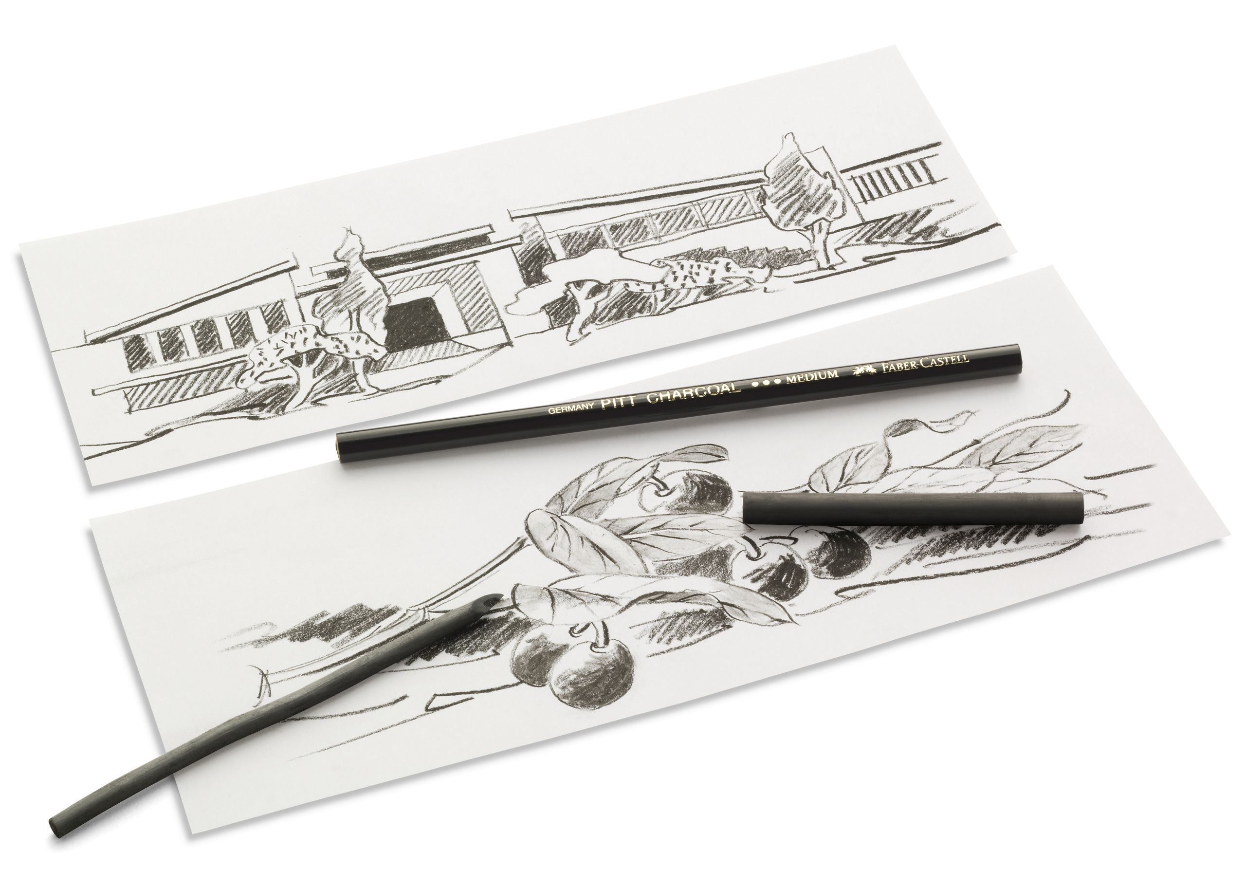 Set de 10 bucati pitt monochrome carbune blister Faber-Castell - imagine 3