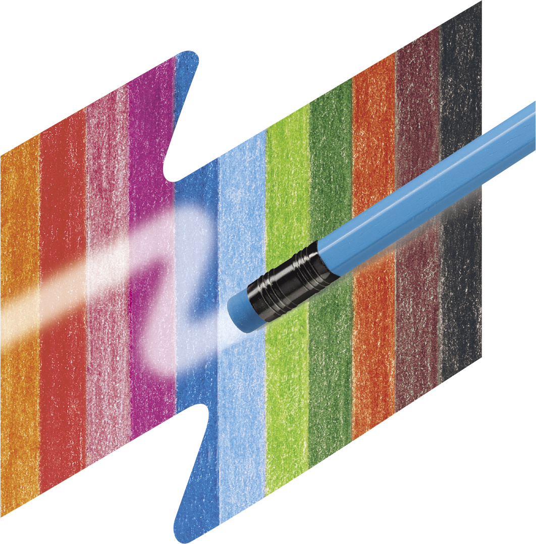 Creioane colorate set 24 culori cu guma eco Faber-Castell - imagine 4